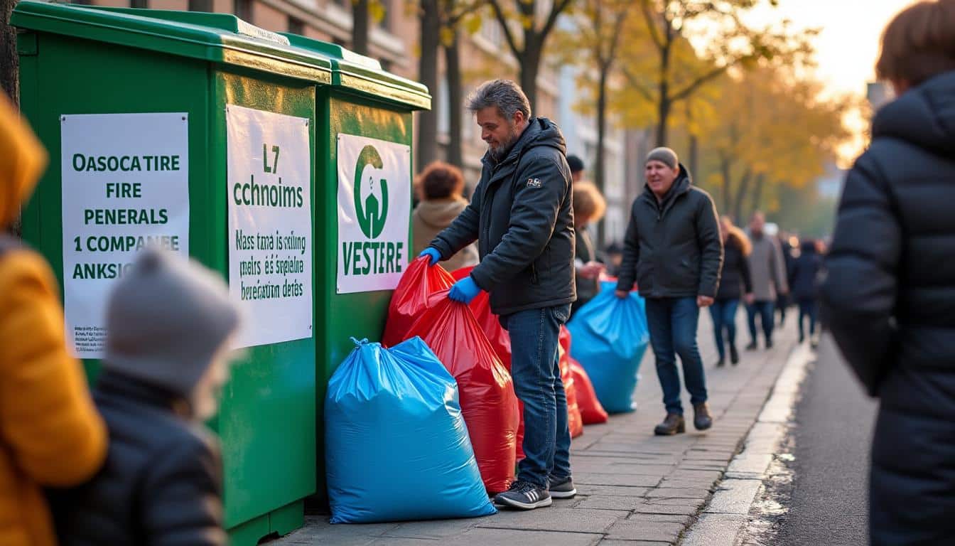 Illustration: Comprendre le rôle des conteneurs dans la collecte et le recyclage des vêtements