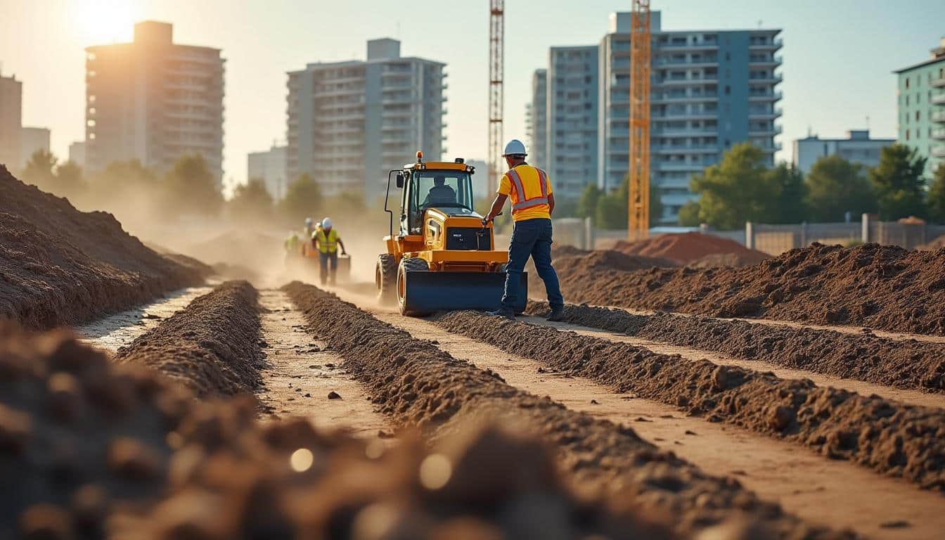 Illustration: Comprendre le travail et les principes du terrassement dans le BTP